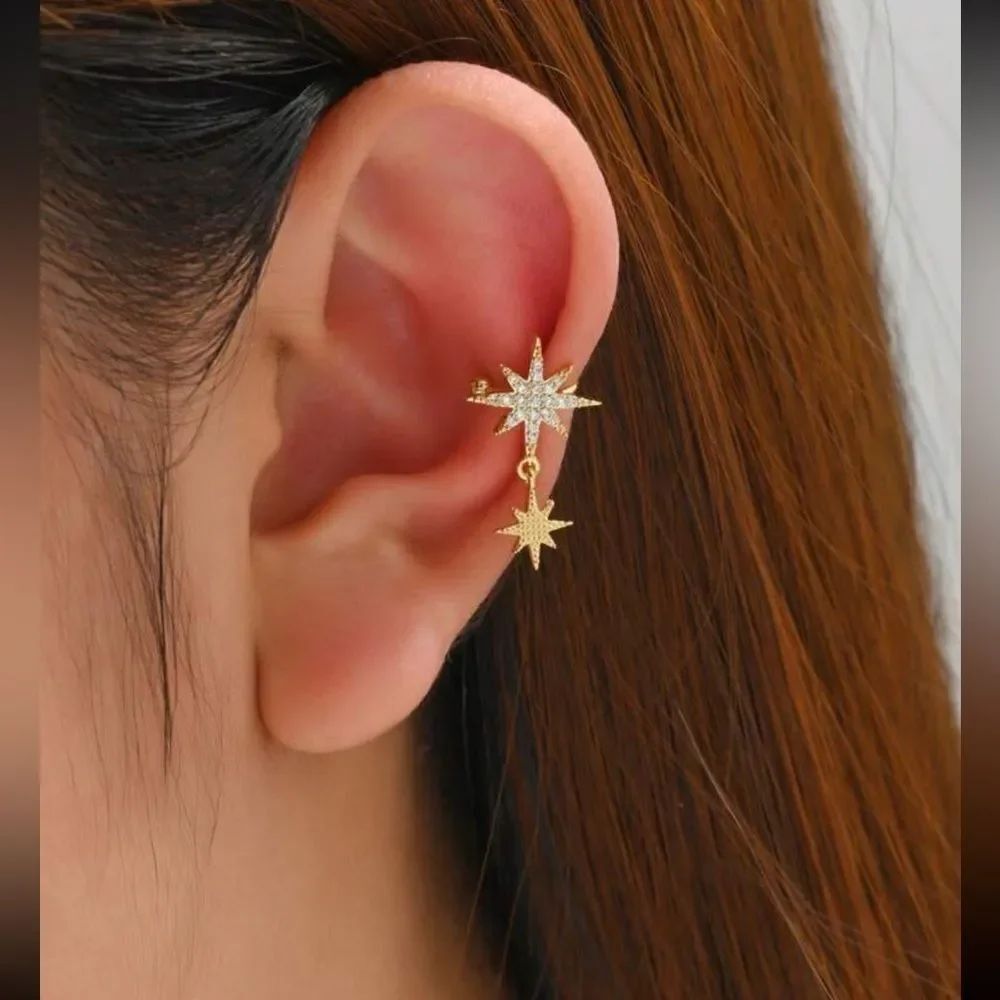 star cuff earrings A680